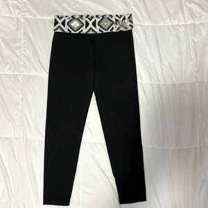 PINK fold over capri leggings